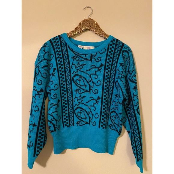 Sparkly Blue Vintage Sweater ✨ - Picture 1 of 2